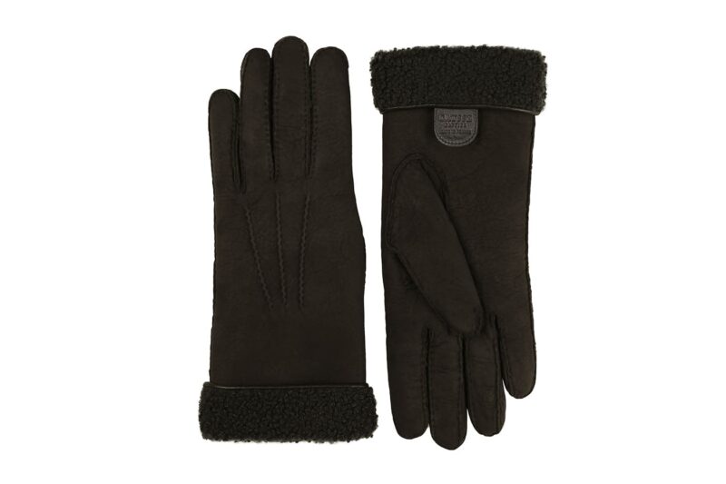 Men's Wooly Leather Gloves - Mont-Blanc Black