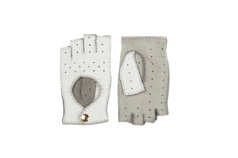 Mitaines de Conduite Cuir Pécari Femme - Galopin Gris